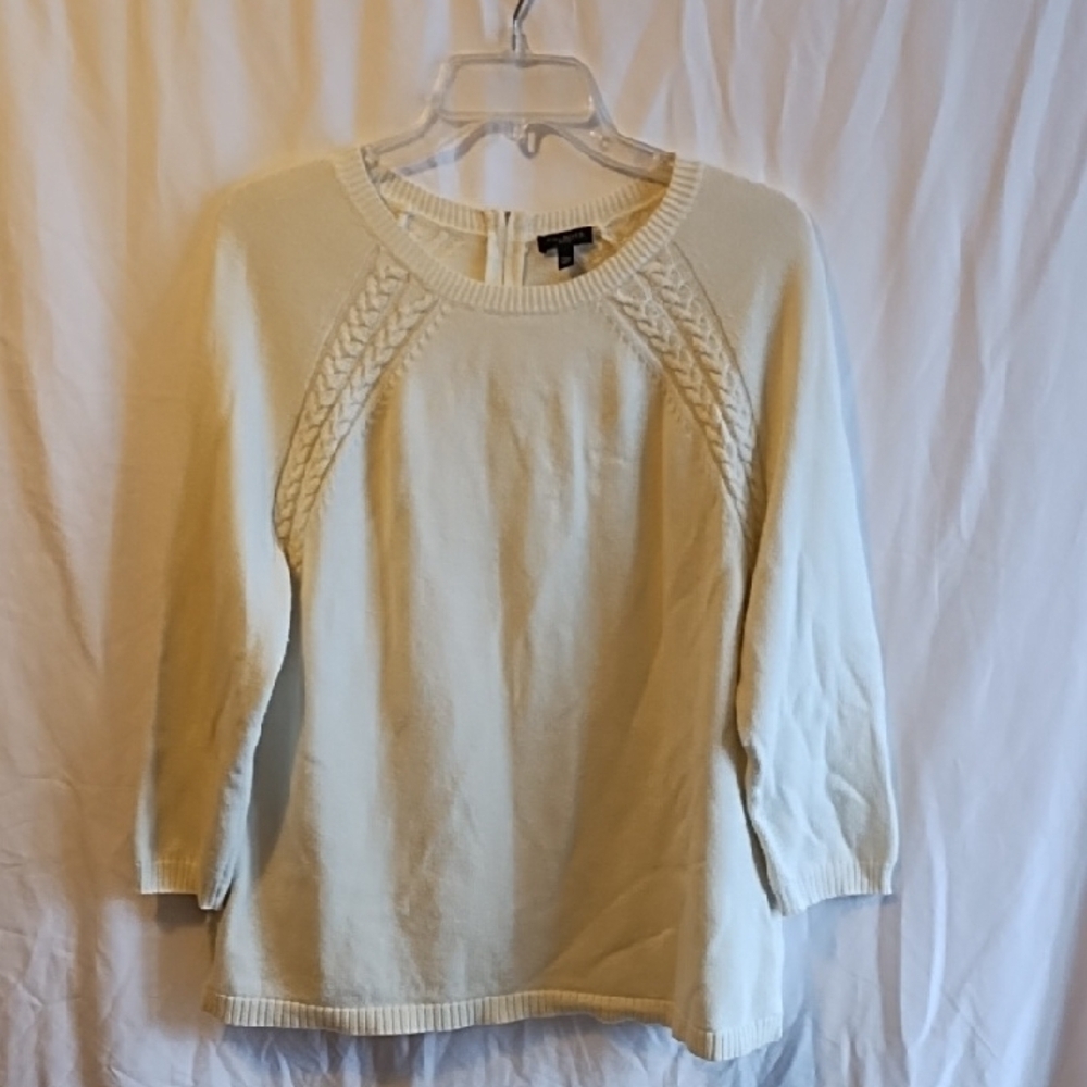 Talbots white sweater XL Petite